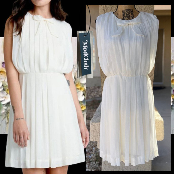 Modcloth Dresses & Skirts - Modcloth The Pleat-est Things Sleeveless Mini Dress Size M